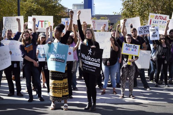 Google employees are staging a sit-in to protest reported retaliation