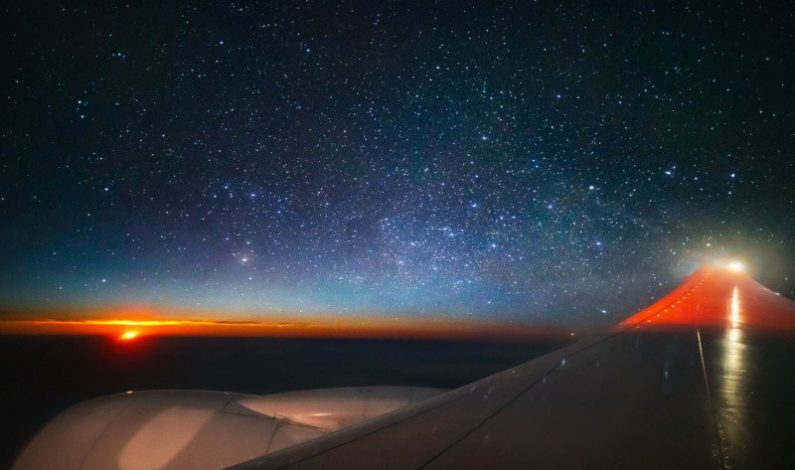 Shooting a Milky Way Moonrise from an Airplane Seat